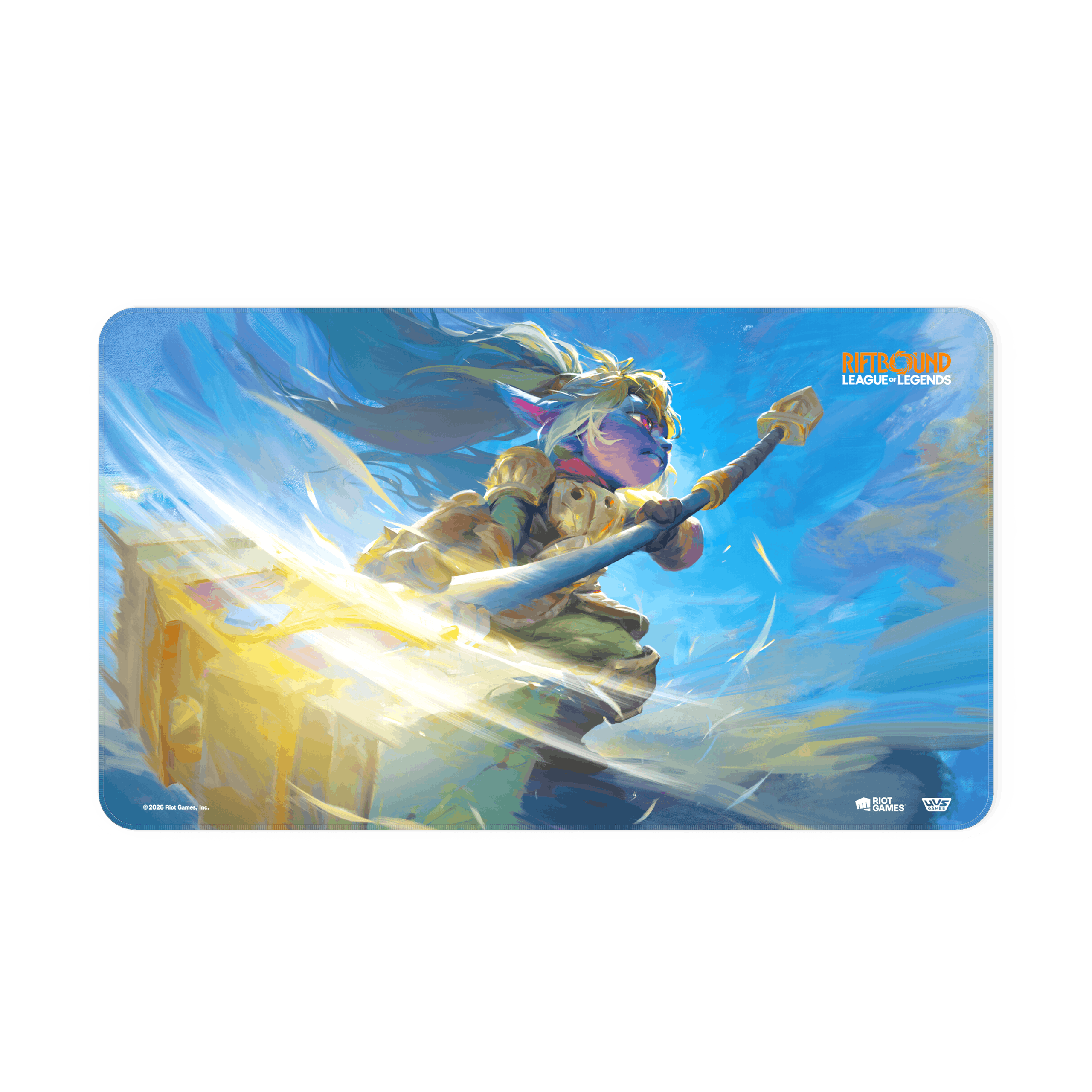 Riftbound Unleashed Poppy, Keeper of the Hammer official playmat — Riot Games product photo