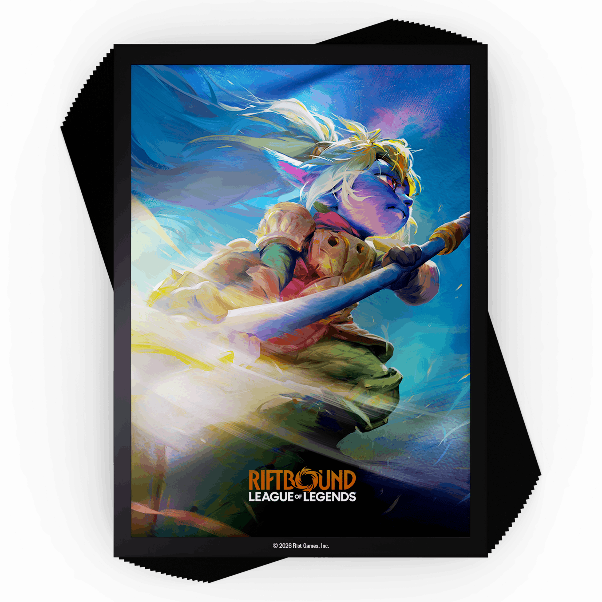 Riftbound Unleashed Poppy, Keeper of the Hammer official art sleeves (100 pack) — Riot Games product photo