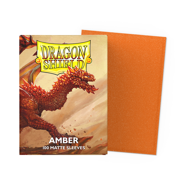 Dragon Shield Matte Standard Size Sleeves — Amber