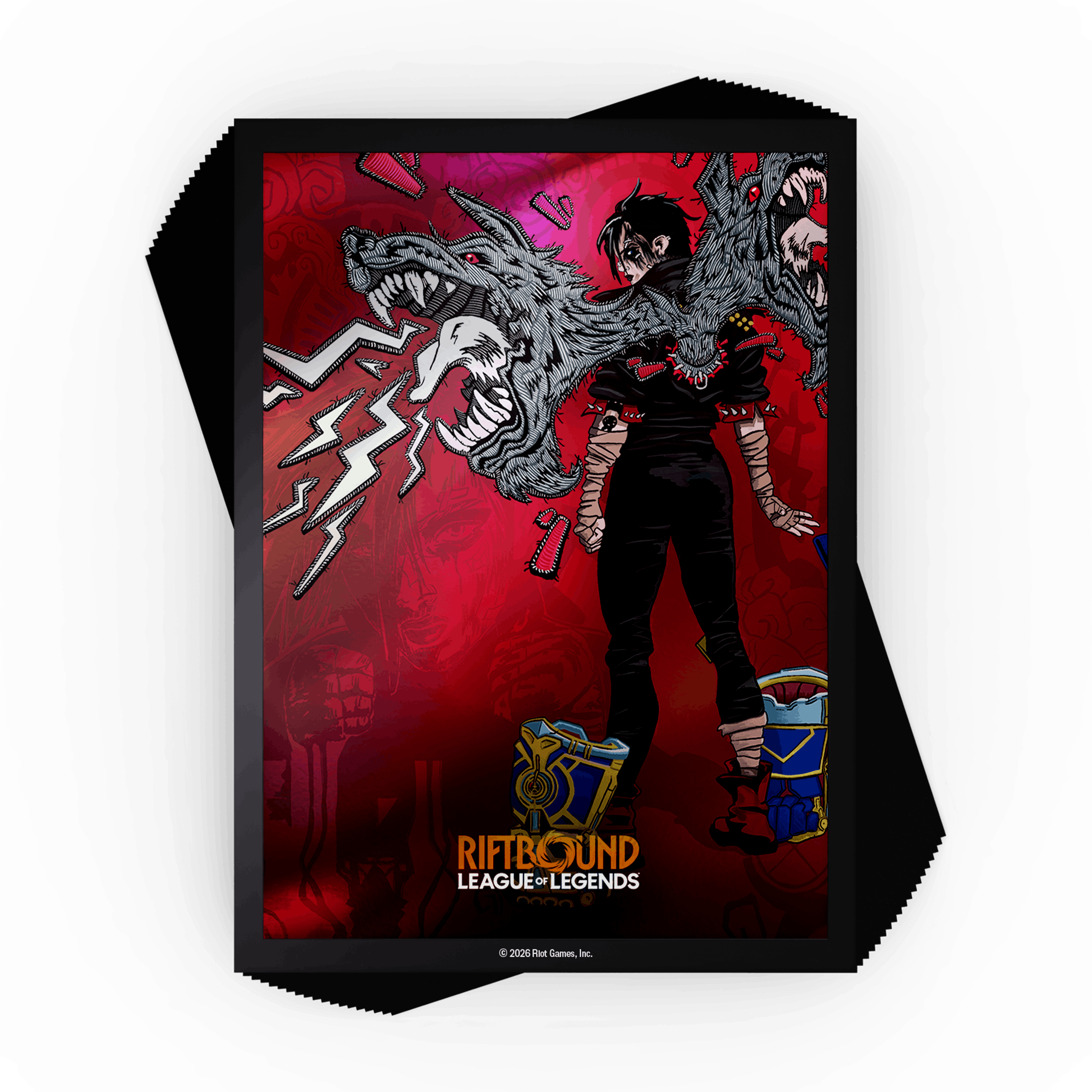 Riftbound Unleashed Vi, Piltover Enforcer official art sleeves (100 pack) — Riot Games product photo