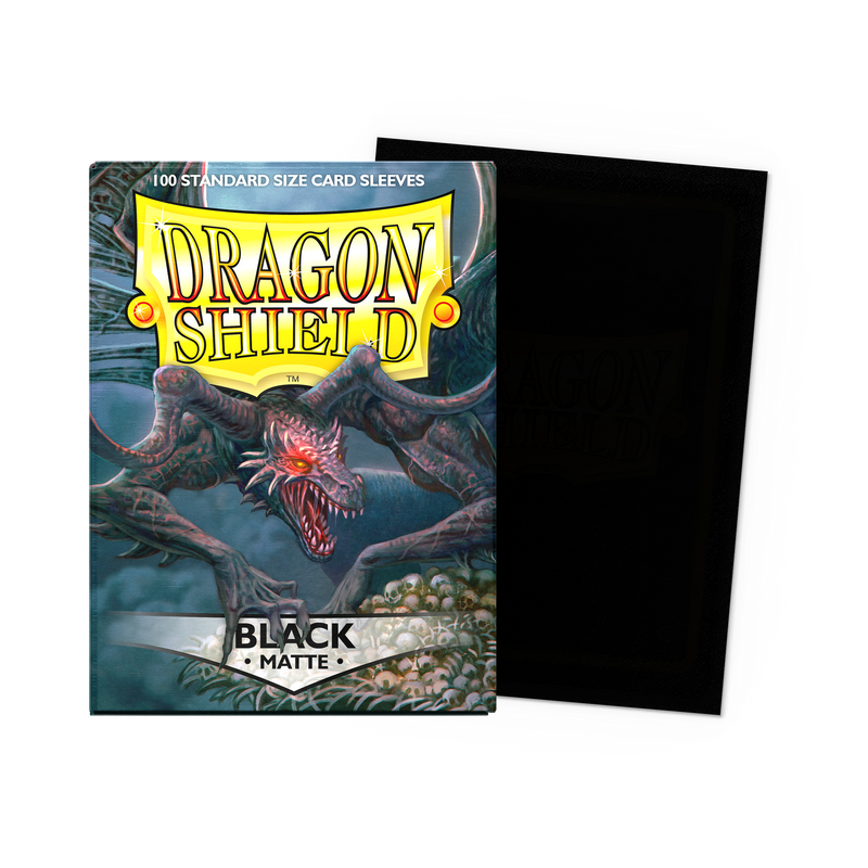 Dragon Shield Matte Standard Size Sleeves — Black