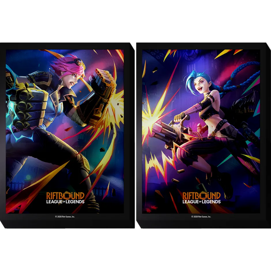 Riftbound Vendetta Vi vs Jinx Art Sleeves – League of Legends TCG